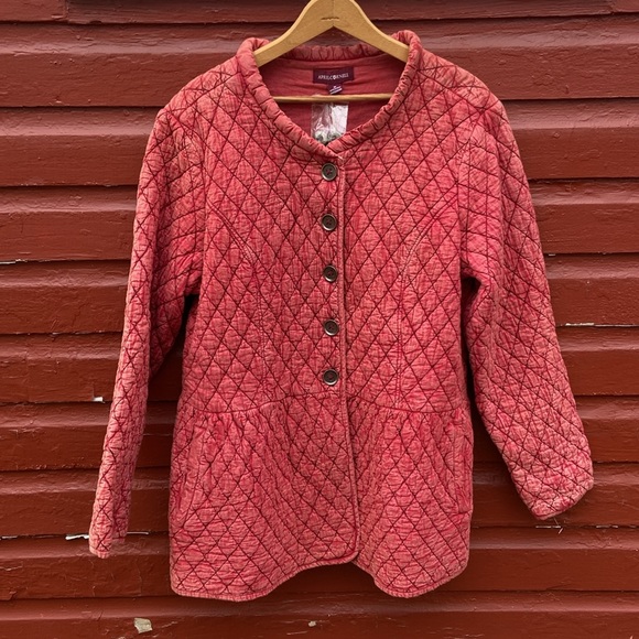 April Cornell Jackets & Blazers - NWT April Cornell Lexington Quilted Cotton Jacket in Vintage Red Women's Size M